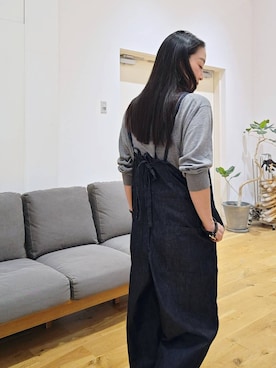 「パンツスタイル」｜「アイテム（サロペット/オーバーオール）」を使った、hiromiさん（レディース・160cm）の夏コーディネート