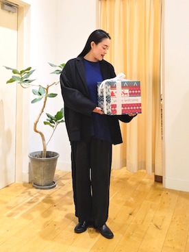 「かぐれ」｜「アイテム（その他アウター）」を使った、hiromiさん（レディース・160cm）の冬コーディネート