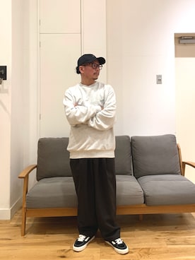 「アイテム（スウェット）」を使った、TATSUKIさん（メンズ・164cm・30代）の秋コーディネート