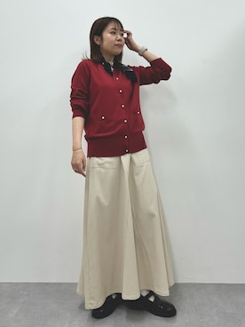 「Soiunique（スワユニーク）のアイテム（スカート）」を使った、ナノカさん（レディース・154cm）の夏コーディネート