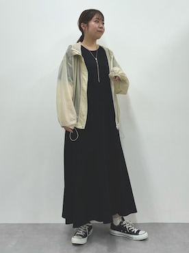 「レギュラー」｜「アイテム（ブルゾン）」を使った、ナノカさん（レディース・154cm）の夏コーディネート