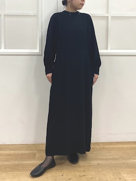 「大きいサイズレディースファッション」｜「アイテム（スーツセット）」を使った、ナノカさん（レディース・154cm）の冬コーディネート