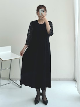 「ブラックフォーマル」｜ナノカさん（レディース・154cm）の夏コーディネート