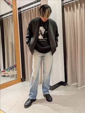 「アイテム（キーケース/キーアクセサリー）」を使った、古賀竜太郎さん（メンズ・174cm・20代）の冬コーディネート