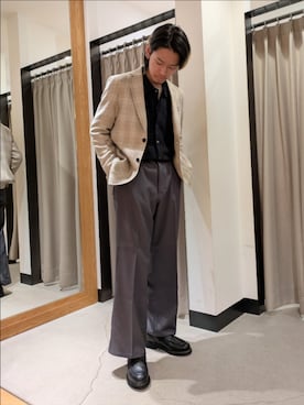 古賀竜太郎さん（メンズ・174cm）の冬コーディネート