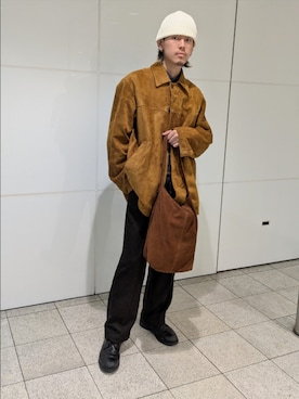 古賀竜太郎さん（メンズ・174cm）の冬コーディネート