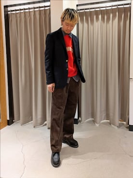 「アイテム（スウェット）」を使った、sabanomiconさん（メンズ・174cm・10代）の秋コーディネート
