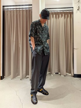 「URBAN RESEARCH（アーバンリサーチ）のアイテム（サンダル）」を使った、sabanomiconさん（メンズ・174cm）の夏コーディネート
