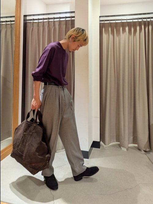 【日本未発売】　1dyLL ワイドスラックス セール】new basic ウールツイルワイドスラックス（その他パンツ