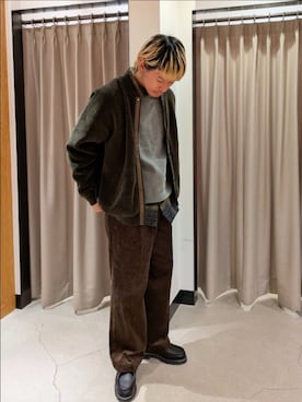 「アイテム（ニット/セーター）」を使った、sabanomiconさん（メンズ・174cm・10代）の秋コーディネート