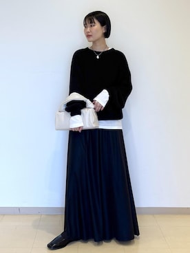 「ADAM ET ROPE'（アダムエロペ）のアイテム（ハンドバッグ）」を使った、sayakaさん（レディース・163cm）の秋コーディネート