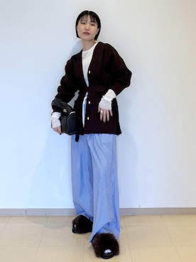 「ADAM ET ROPE'（アダムエロペ）のアイテム（ハンドバッグ）」を使った、sayakaさん（レディース・163cm）の秋コーディネート