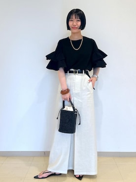 「FEMME」｜「アイテム（アクセサリー）」を使った、sayakaさん（レディース・163cm）の夏コーディネート