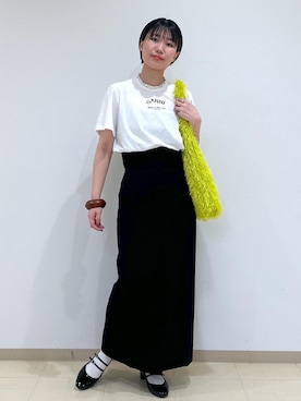 「GANNI」｜「アイテム（アクセサリー）」を使った、sayakaさん（レディース・163cm）の夏コーディネート