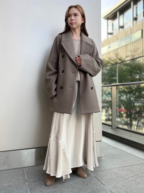 カオス スーペリアガロンコート ピーコート ダブル ライトベージュ