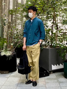 「SAINT LAURENT PARIS（サンローランパリ）のアイテム（バッグ）」を使った、nakaryosanさん（メンズ・173cm）の秋コーディネート