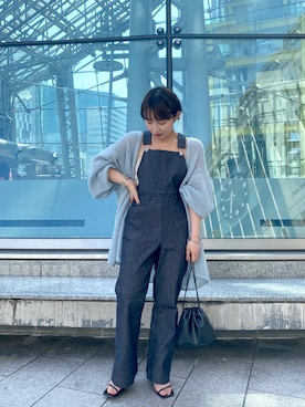 「mline（エムライン）のアイテム（オールインワン・サロペット）」を使った、ありちゃんさん（レディース・152cm）の夏コーディネート