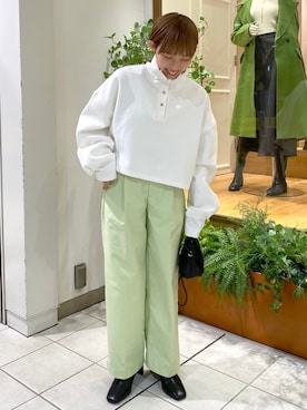 「152cm」｜「アイテム（スラックス）」を使った、ありちゃんさん（レディース・152cm）の冬コーディネート