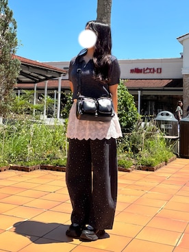 「AS KNOW AS plus（アズノゥアズプラス）のアイテム（パンツ）」を使った、Yura さん（レディース・162cm）の夏コーディネート