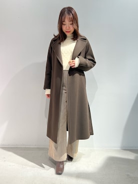 「LOVELESS（ラブレス）のMiliorラグランアルスターコート（チェスターコート、ブラウン系）」を使った、LOVELESS WOMENさん（メンズ・170cm）の冬コーディネート