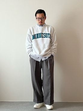 「MoonStar（ムーンスター）のMOONSTAR/810s/ムーンスター/エイトテンス KITCHE/キッチェ（スニーカー）」を使った、youyukiyukiさん（メンズ・172cm）の秋コーディネート