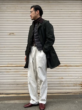 「タックイン」｜「アイテム（ミリタリージャケット）」を使った、youyukiyukiさん（メンズ・172cm）の秋コーディネート