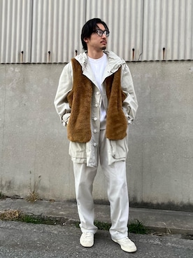 「ファーベスト」｜「アイテム（その他アウター）」を使った、youyukiyukiさん（メンズ・172cm）の冬コーディネート