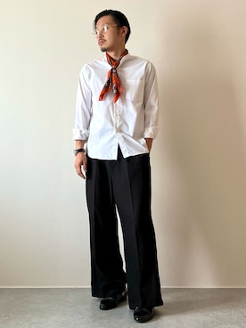 「秋先取りコーデ」｜「アイテム（スリッポン）」を使った、youyukiyukiさん（メンズ・172cm）の夏コーディネート