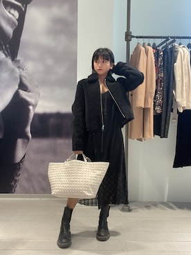 「ALLSAINTS（オールセインツ）のアイテム（その他アウター）」を使った、ABBYさん（レディース・150cm）の冬コーディネート