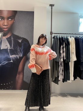 「ALLSAINTS（オールセインツ）のアイテム」を使った、ABBYさん（レディース・150cm）の冬コーディネート