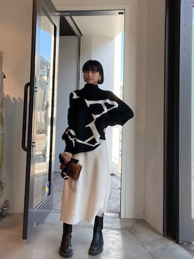 「ALLSAINTS（オールセインツ）のアイテム」を使った、ABBYさん（レディース・150cm）の冬コーディネート