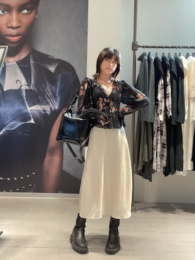 「ALLSAINTS（オールセインツ）のアイテム」を使った、ABBYさん（レディース・150cm）の冬コーディネート