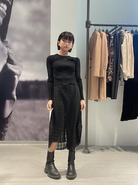 「ALLSAINTS（オールセインツ）のアイテム」を使った、ABBYさん（レディース・150cm）の冬コーディネート