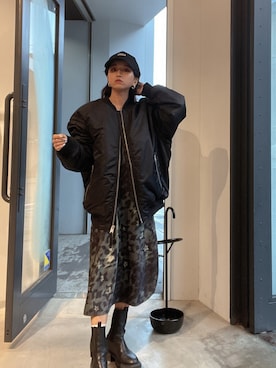 「ALLSAINTS（オールセインツ）のアイテム（帽子）」を使った、ABBYさん（レディース・150cm）の秋コーディネート