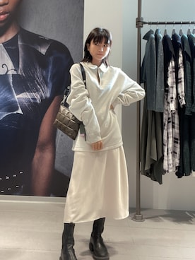 「ALLSAINTS（オールセインツ）のアイテム」を使った、ABBYさん（レディース・150cm）の冬コーディネート