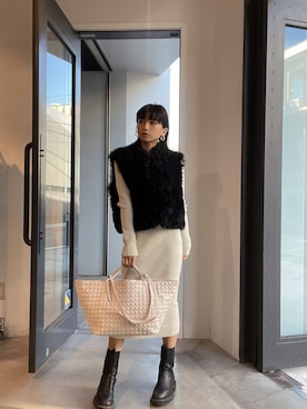 「ALLSAINTS（オールセインツ）のアイテム（その他アウター）」を使った、ABBYさん（レディース・150cm）の冬コーディネート