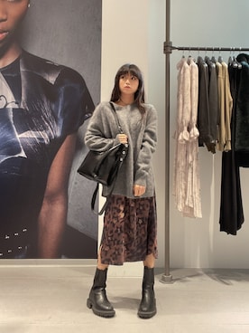 「ALLSAINTS（オールセインツ）のアイテム」を使った、ABBYさん（レディース・150cm）の秋コーディネート