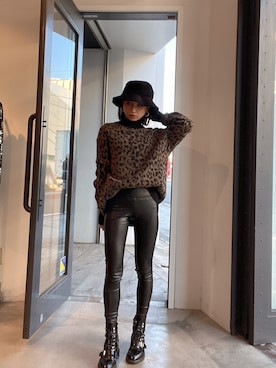 「ALLSAINTS（オールセインツ）のアイテム」を使った、ABBYさん（レディース・150cm）の冬コーディネート