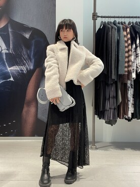 「ALLSAINTS（オールセインツ）のアイテム（その他アウター）」を使った、ABBYさん（レディース・150cm）の冬コーディネート