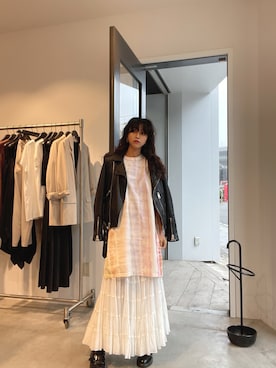 「ALLSAINTS（オールセインツ）のアイテム」を使った、ABBYさん（レディース・150cm）の夏コーディネート
