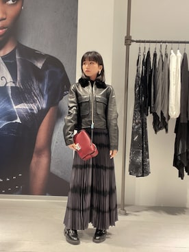 「ALLSAINTS（オールセインツ）のアイテム」を使った、ABBYさん（レディース・150cm）の冬コーディネート