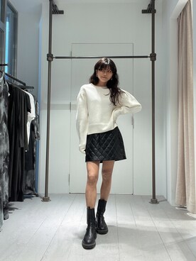 「ALLSAINTS（オールセインツ）のアイテム」を使った、ABBYさん（レディース・150cm）の秋コーディネート