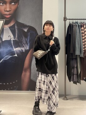 「ALLSAINTS（オールセインツ）のアイテム」を使った、ABBYさん（レディース・150cm）の冬コーディネート