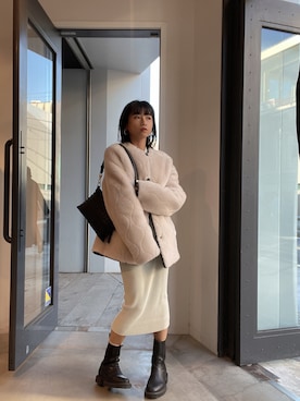 「ALLSAINTS（オールセインツ）のアイテム（その他アウター）」を使った、ABBYさん（レディース・150cm）の冬コーディネート