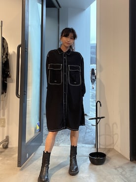 「ALLSAINTS（オールセインツ）のアイテム（シャツワンピース）」を使った、ABBYさん（レディース・150cm）の秋コーディネート