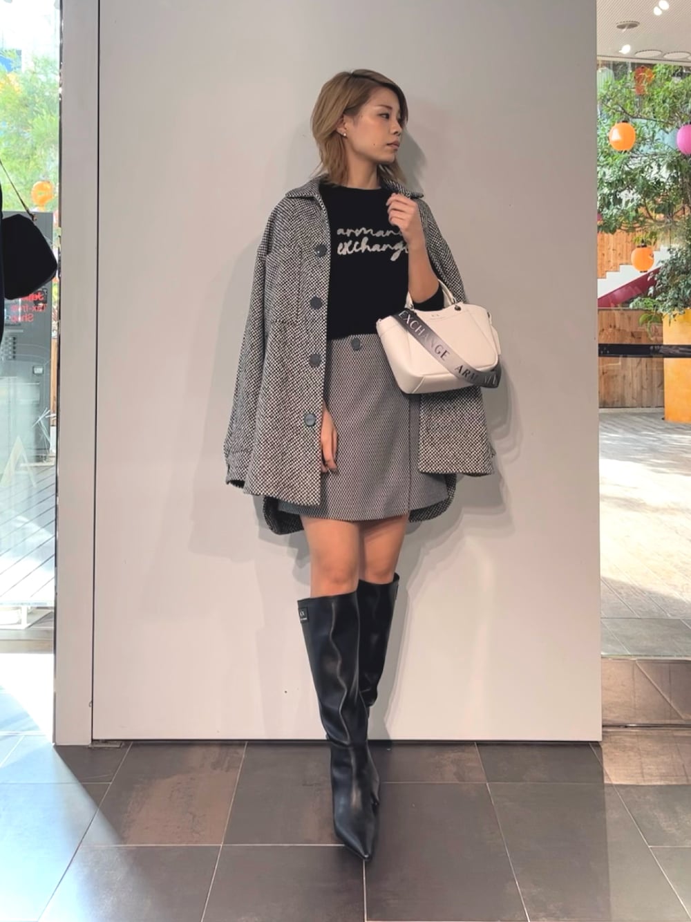 未使用アルマーニエクスチェンジ　ロングブーツ ARMANI EXCHANGE（アルマーニエクスチェンジ）の「【A|X アルマーニ
