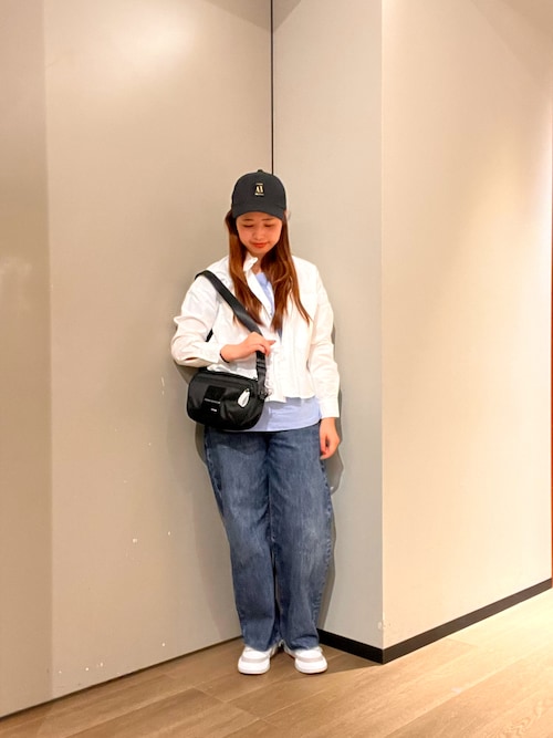 ブラウス シャツ 「A|X アルマーニ エクスチェンジ」AXロゴ　半袖ルーズシャツ レディース ARMANI EXCHANGE（アルマーニエクスチェンジ）の「【A|X