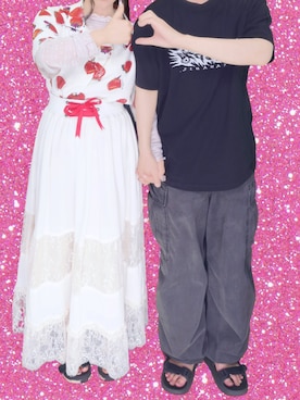 「axes femme（アクシーズファム）のアイテム（Tシャツ/カットソー）」を使った、sirokyunさん（レディース・149cm）の夏コーディネート