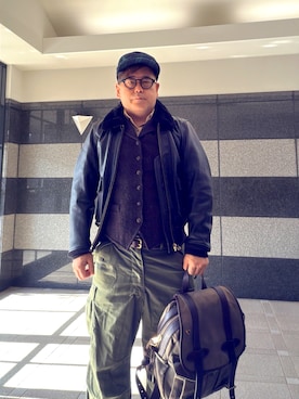 「アイテム（チャーム）」を使った、フラッシュさん（メンズ・170cm）の秋コーディネート