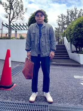 「アイテム（キャスケット）」を使った、フラッシュさん（メンズ・170cm）の春コーディネート